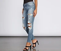 Josie Mid Rise Skinny Jeans