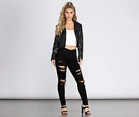 Jude Mid Rise Distressed Skinny Ankle Jeans