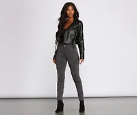 High Rise Skinny Cargo Pants