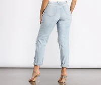 Rocky High Rise Destructed Boyfriend Jeans