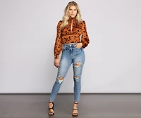 High Rise Destructed Skinny Jeans