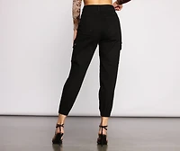 High Rise Destructed Cargo Joggers