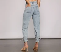 Thinking About You High-Rise Boyfriend Jeans