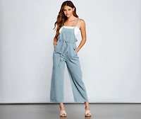 Girl Next Door Wide Leg Overalls