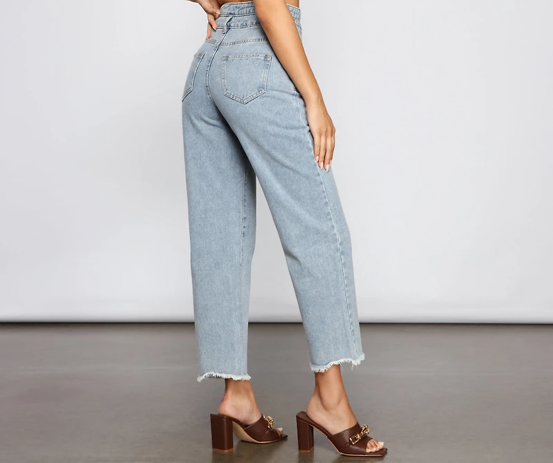 High Rise Cutout Boyfriend Jeans