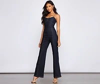 Retro Style Moment Denim Jumpsuit