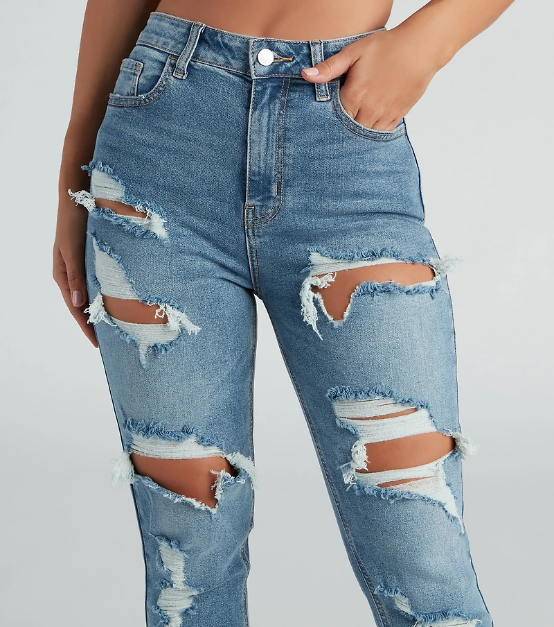 Everyday Edgy Distressed Straight-Leg Jeans