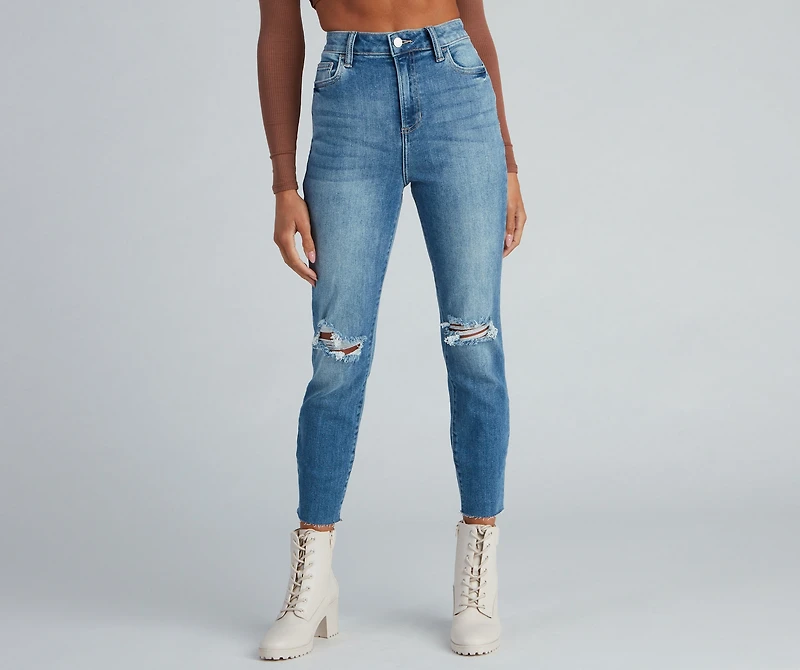Trendy Everyday High-Rise Skinny Jeans