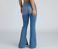 Total Flare High-Rise Distressed Jeans