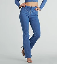 Shape Up High-Rise Corset Flare Denim Jeans