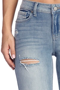 Mid Rise Skinny Crop Jeans