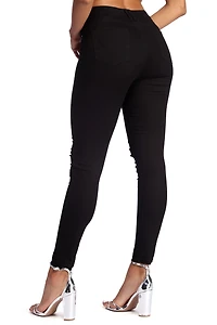 Distressed Knee Skinny Jeans