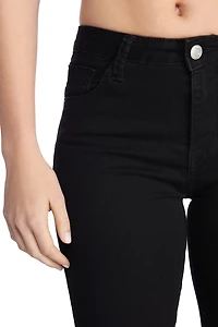 Mid Rise Distressed Ankle Skinny Jeans