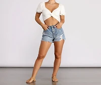 Your Everyday High Rise Denim Shorts