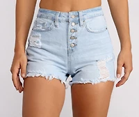Your Everyday High Rise Light Denim Shorts