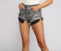 Taking It Easy High Rise Cut Off Shorts