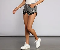 Taking It Easy High Rise Cut Off Shorts