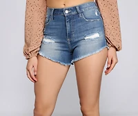 Cool Girl Chic High Rise Denim Shorts