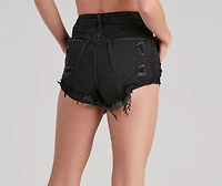 Taking It Easy High Rise Cut Off Shorts
