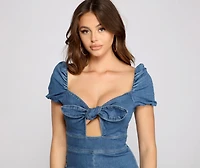 Keepin' It Cute Denim Romper