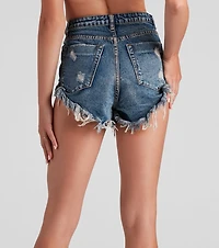 Taking It Easy High Rise Cut Off Shorts