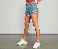 Second Look Bar Strap Cutoff Shorts