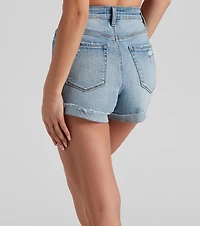 Meli Mid-Rise Cuff Denim Shorts By Windsor