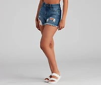 Remy High-Rise Frayed Denim Shorts By Windsor