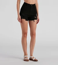 Reese High Rise Cut Off Denim Shorts By Windsor