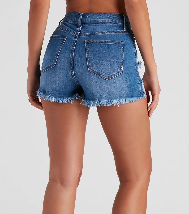 Remy High Rise Cut Off Denim Shorts By Windsor