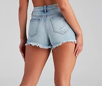 LA Scene Distressed Mom Shorts