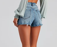 Denim Cutie High Rise Mom Shorts