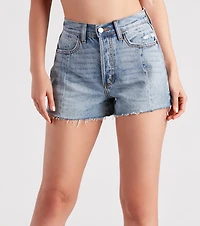 Weekend Mood High-Rise Denim Mom Shorts