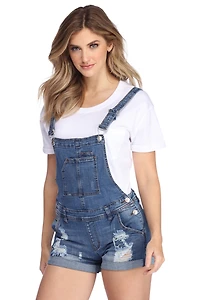 Stylishly Distressed Shortalls