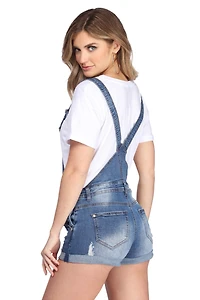 Stylishly Distressed Shortalls