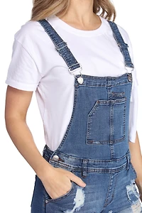 Stylishly Distressed Shortalls