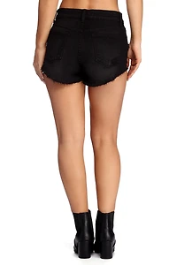 High Waist Destructed Cut-Off Shorts