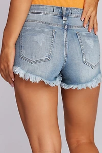 Pixie Mid Rise Denim Shorts