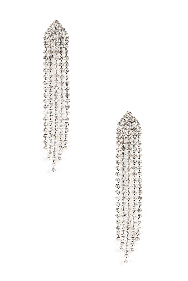 Rhinestone Fringe Earrings