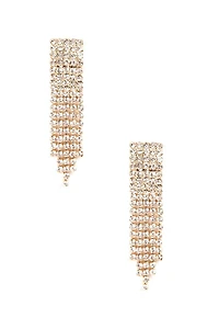 Rhinestone Fringe Earrings