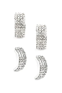 Rhinestone Curved Studs