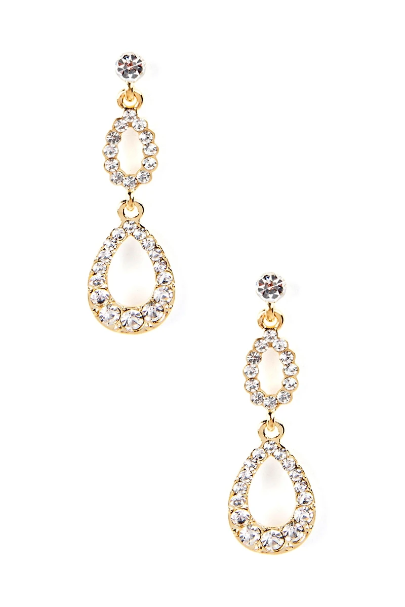 Rhinestone Teardrop Earrings