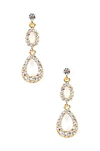 Rhinestone Teardrop Earrings