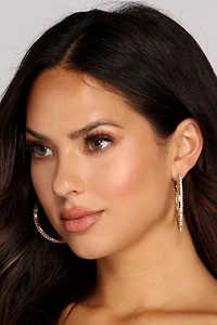 Rhinestone Encrusted Hoops