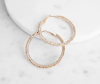 Rhinestone Encrusted Hoops