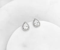 Teardrop Cubic Zirconia Earrings