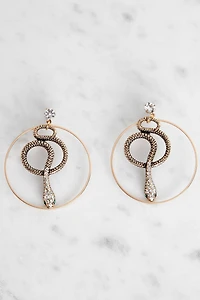 Charming Snake Hoop Earrings