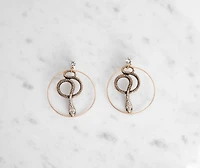 Charming Snake Hoop Earrings