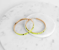 Snake Print Large Hoops