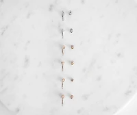 Rhinestone Earring Set